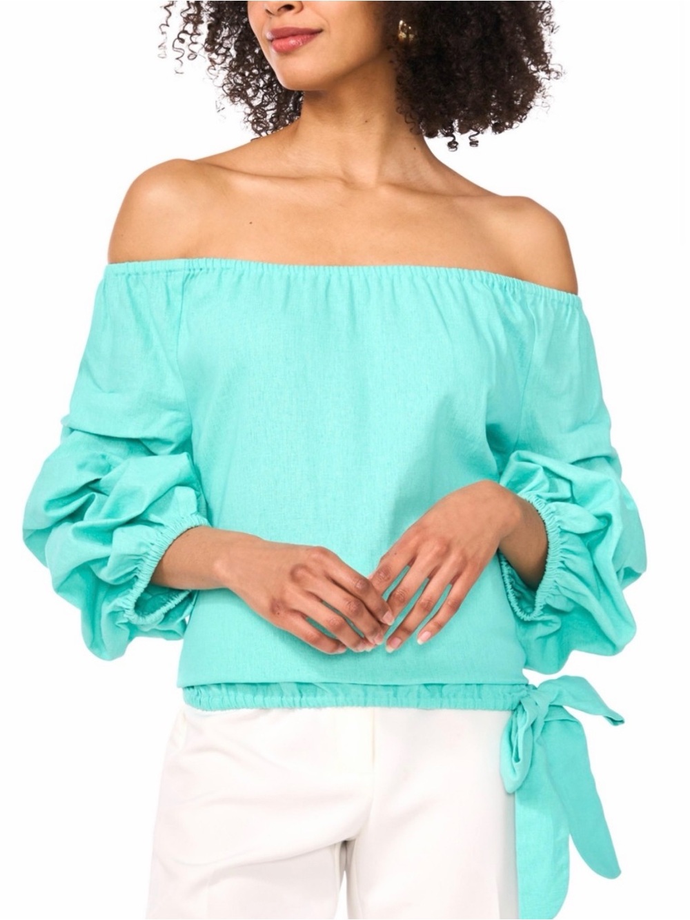 Vince Camuto “Ocean Tide 🌊 “ Off shoulder puff sleeve